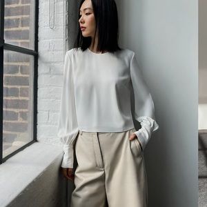 Aritzia Babaton Parsons Blouse in black Size S